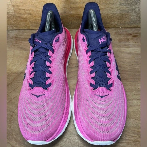 Hoka One One Mach 5 Womens Size 9 Running Shoes Sneakers Raspberry Strawberry - Picture 3 of 12